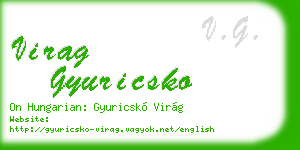 virag gyuricsko business card